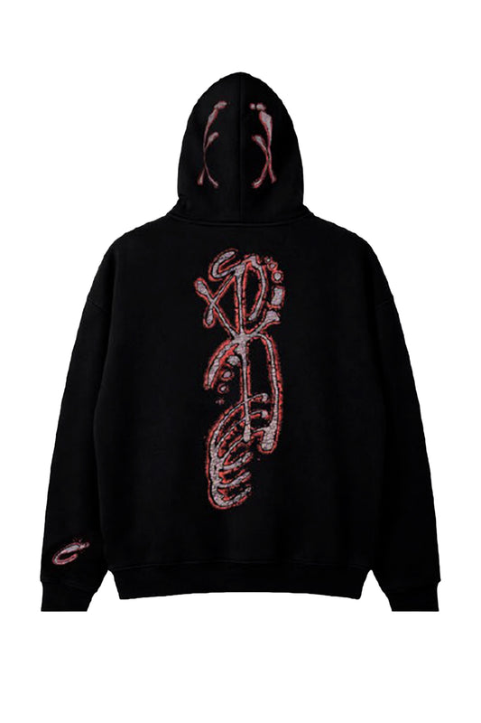 Skeleton Pulse Hoodie - Red