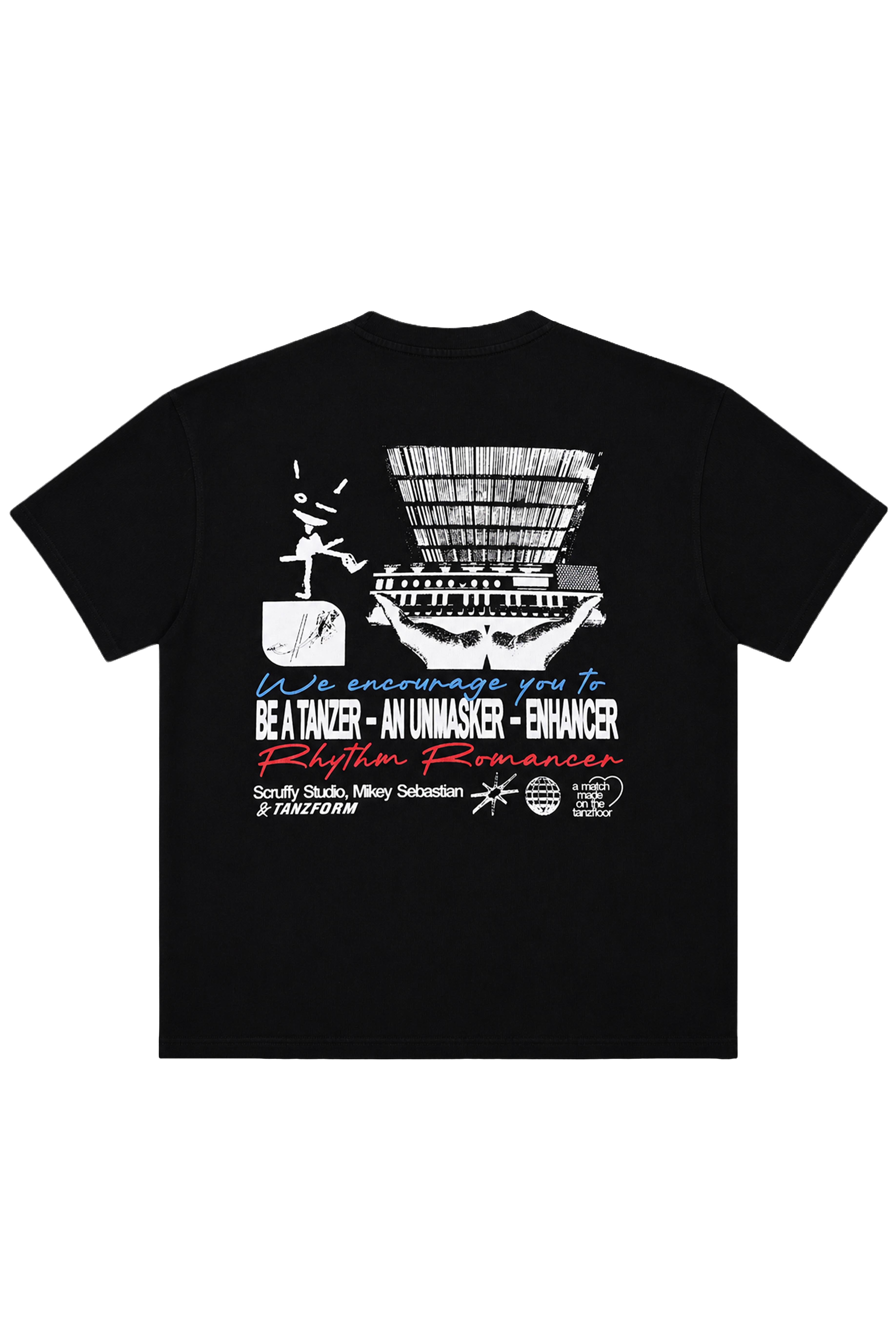 Rhythm Romancer Oversized T-Shirt Black — Tanzform x Adym Lynch