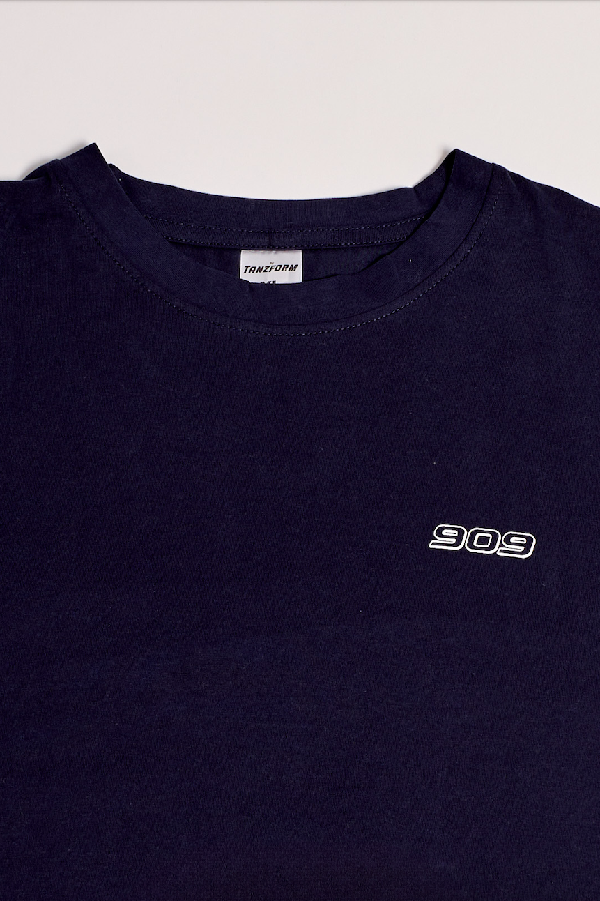 Blue Navy tshirt with 909 logo