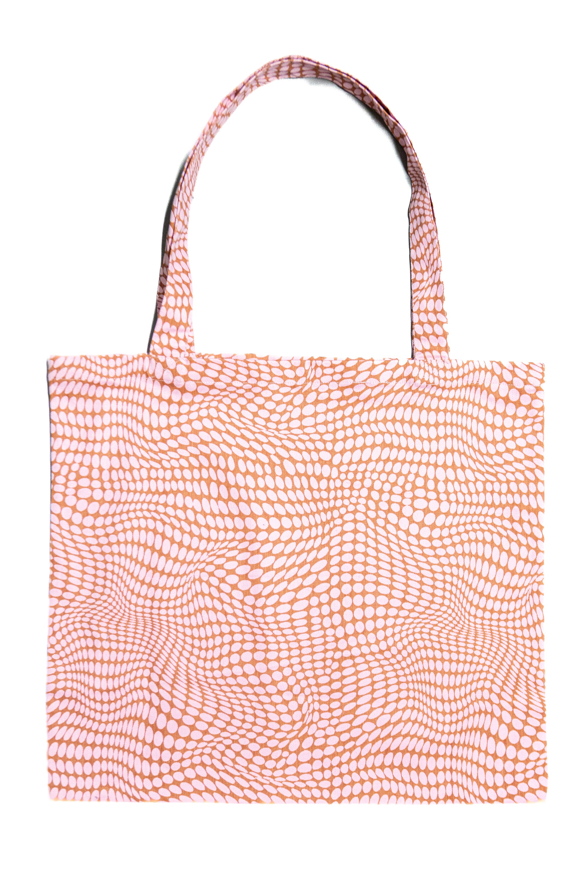 Tote bag with a checkered pattern on a white background
