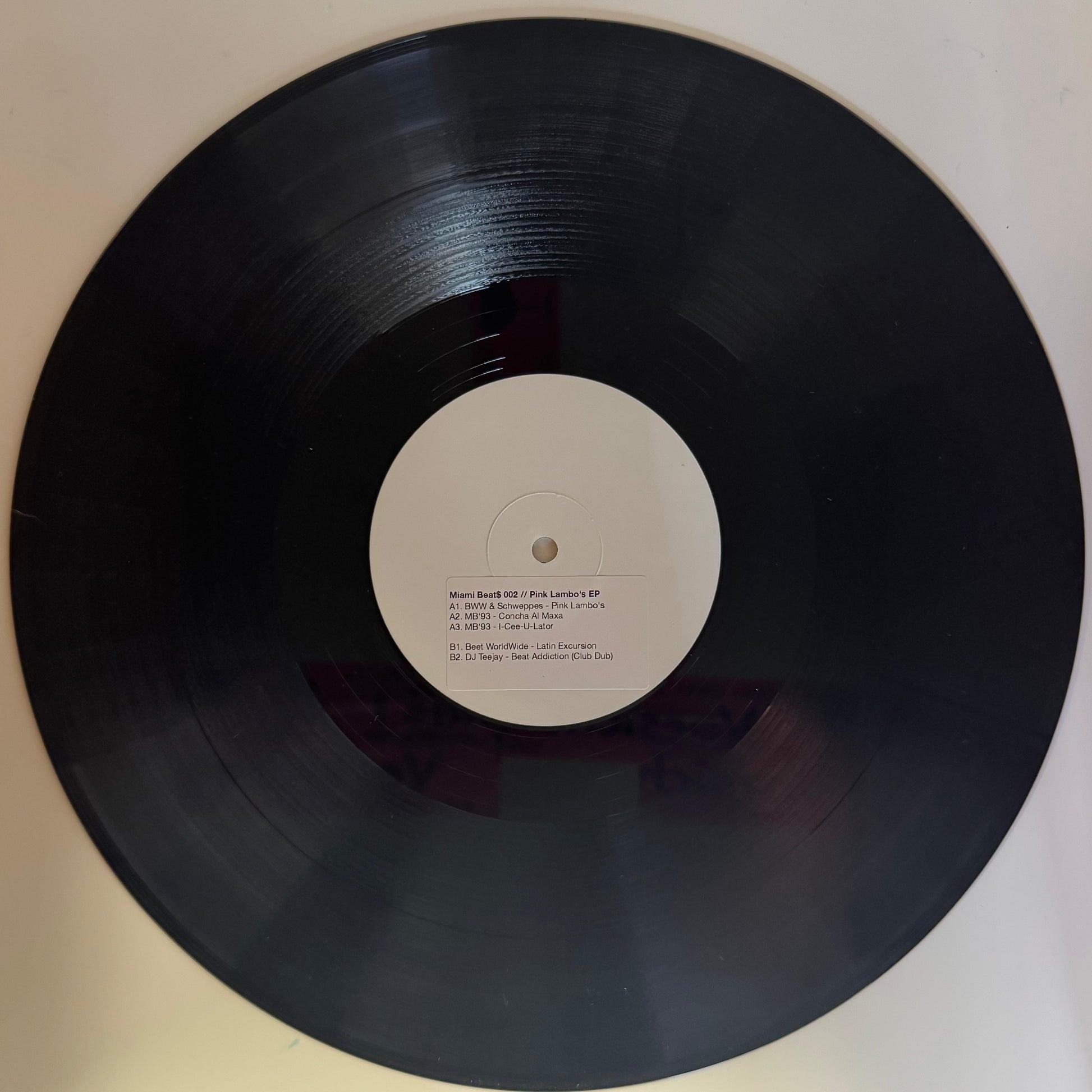B side of vinyl record