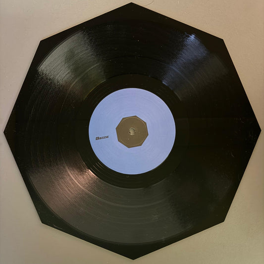 shaped techno vinyl record