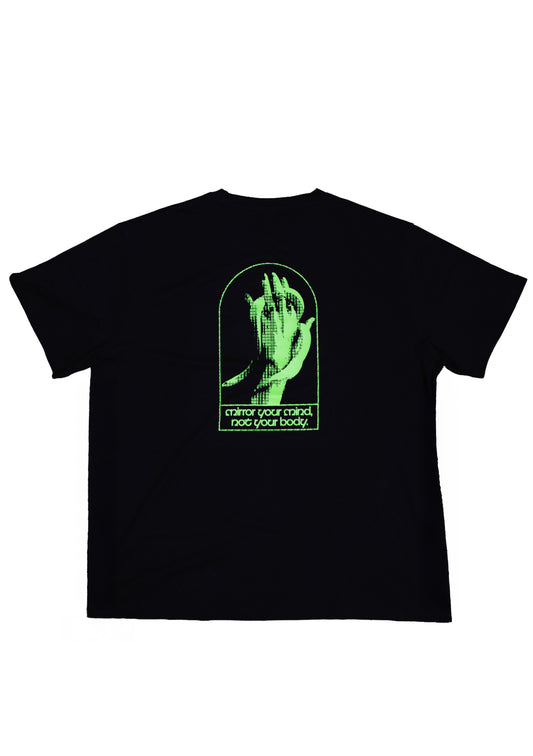 Mirror Your Mind Tshirt (Up-Cycled Fabric)