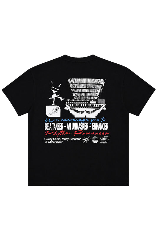 Rhythm Romancer Oversized Tshirt - Black