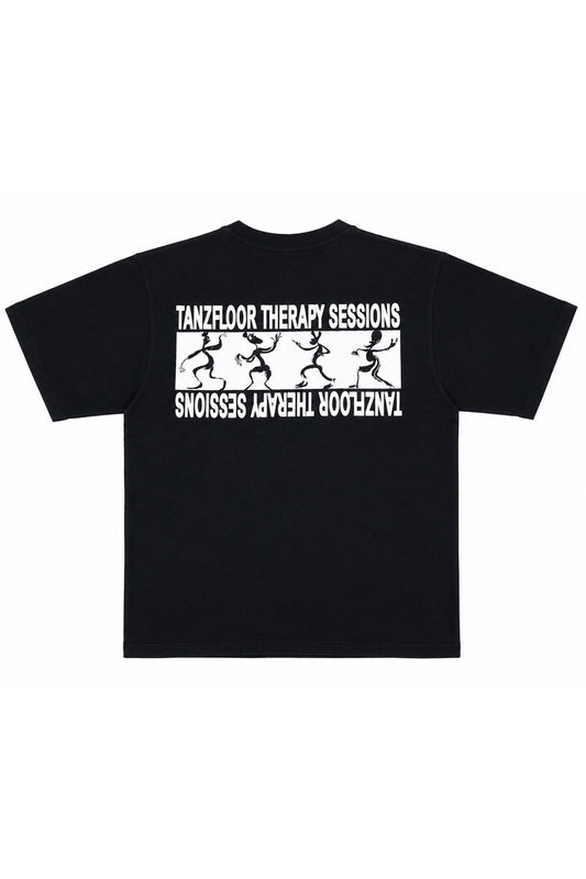 Tanzfloor Theraphy Tshirt - Black (Glow In Dark)