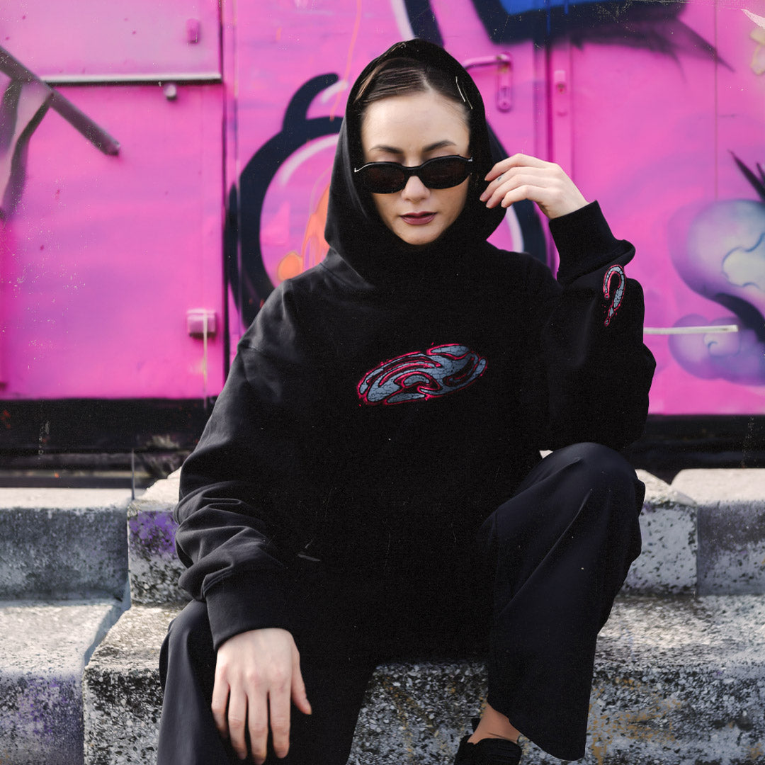 Skeletal Pulse Hoodie - Red