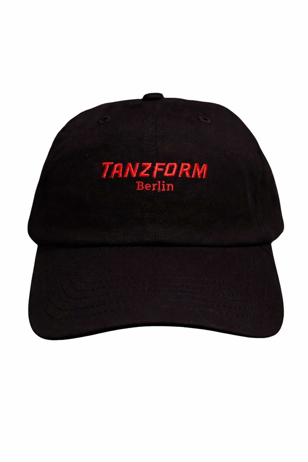 Black cap with Tanzform Berlin on it