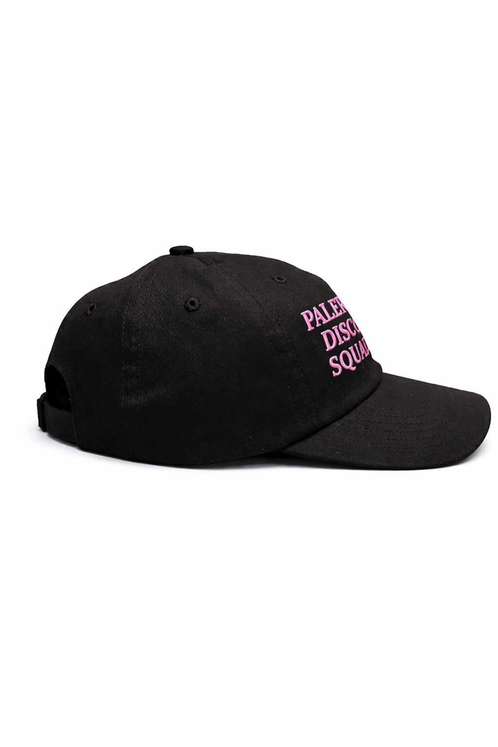 Black Tanzform cap with pink text on a white background