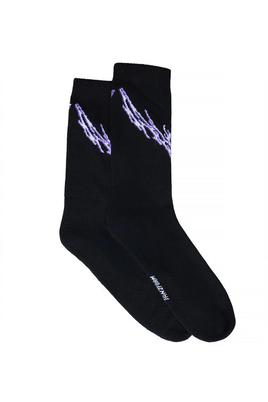 Tanzform Electric Socks - (Black/Purple)